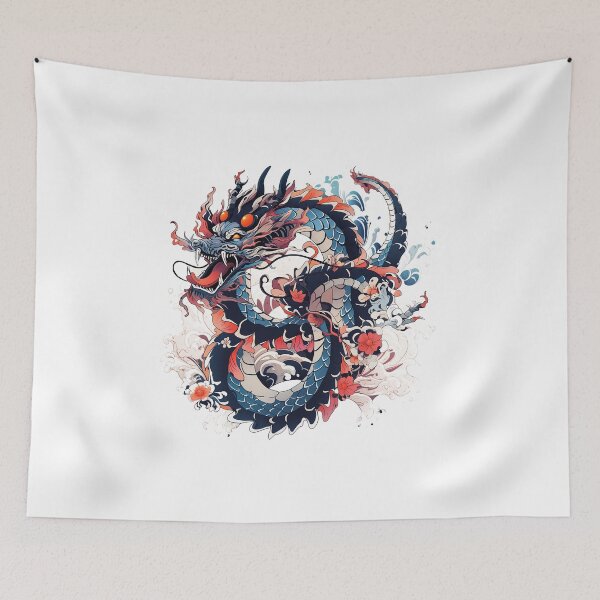 Item preview, Tattoo Style Dragon designed and sold by Lucy Goosy Art.