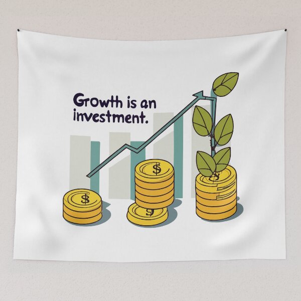 Item preview, Investment Growth Bar Chart Coin Stack Design designed and sold by NiftyWrx.