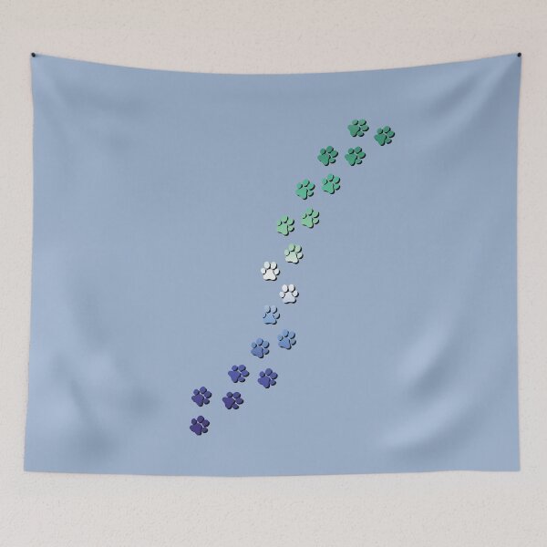 Item preview, Pawsitivily Adorable Gay MLM Pride Flag Paw Prints, MLM Pride Design designed and sold by Travelslightly.