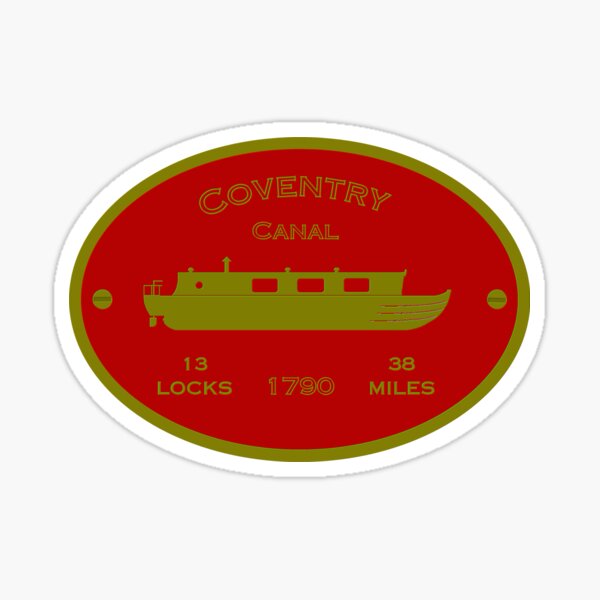 Item preview, Coventry Canal (red) designed and sold by canal-arts.
