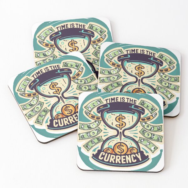 Item preview, Time is the Currency - Retro Hourglass Money Flow Design designed and sold by NiftyWrx.