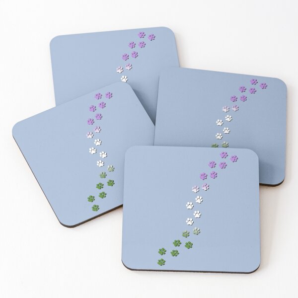 Item preview, Pawsitivily Adorable Genderqueer Pride Flag Paw Prints, Genderqueer Pride Design designed and sold by Travelslightly.
