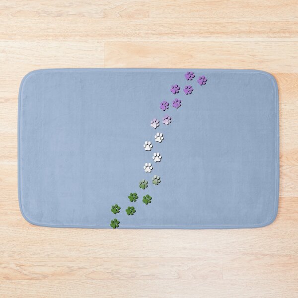 Item preview, Pawsitivily Adorable Genderqueer Pride Flag Paw Prints, Genderqueer Pride Design designed and sold by Travelslightly.
