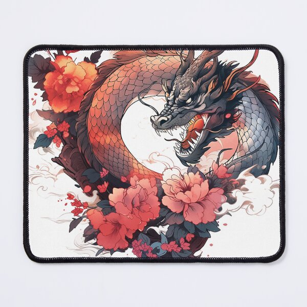 Item preview, Tattoo Style Dragon designed and sold by Lucy Goosy Art.