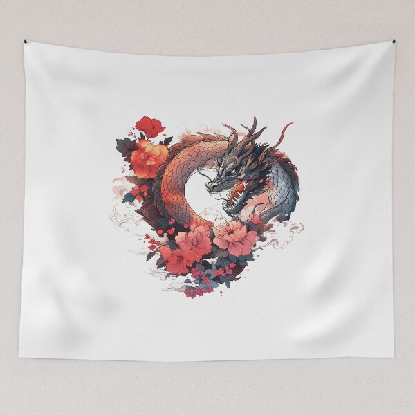 Item preview, Tattoo Style Dragon designed and sold by Lucy Goosy Art.