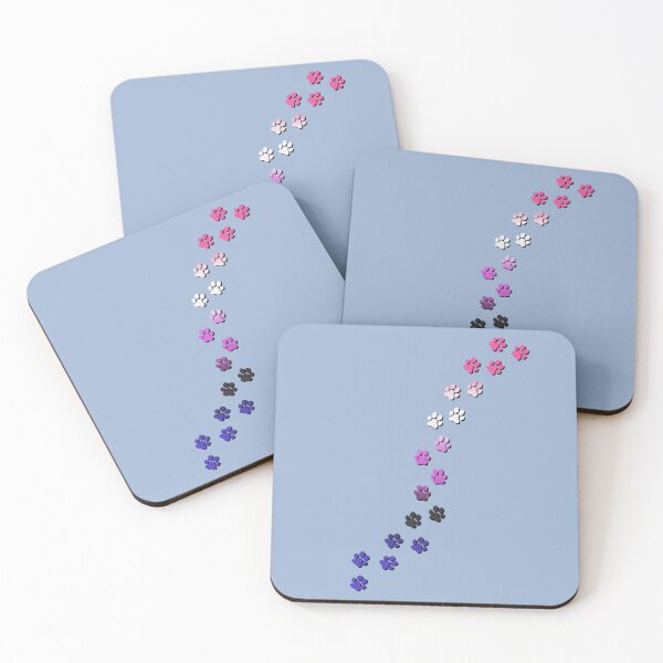 Item preview, Pawsitivily Adorable Genderfluid Pride Flag Paw Prints, Genderfluid Pride Design designed and sold by Travelslightly.