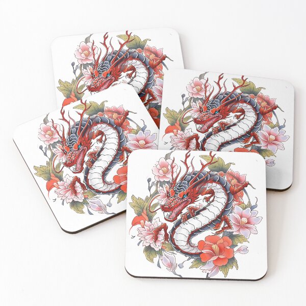 Artikelvorschau, Tattoo Style Dragon entworfen und verkauft von Lucy Goosy Art.