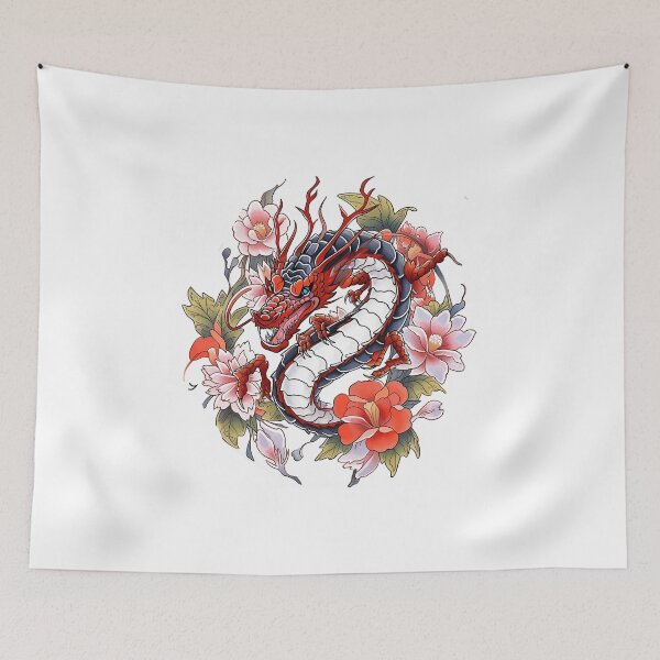 Item preview, Tattoo Style Dragon designed and sold by Lucy Goosy Art.