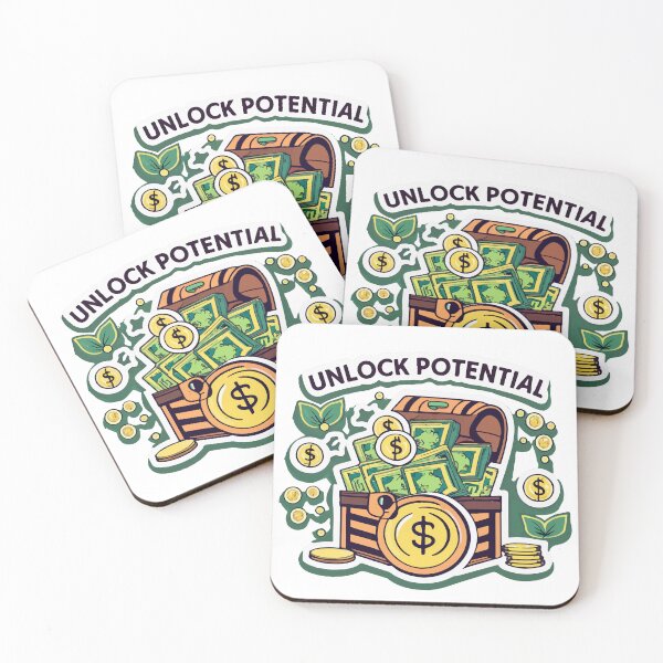 Item preview, Unlock Potential - Treasure Chest Finance Themed Design designed and sold by NiftyWrx.