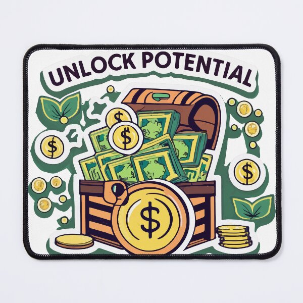 Item preview, Unlock Potential - Treasure Chest Finance Themed Design designed and sold by NiftyWrx.