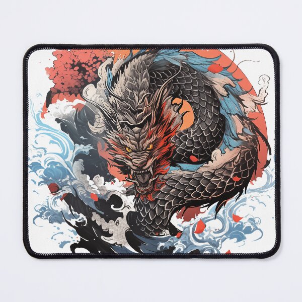 Item preview, Tattoo Style Dragon designed and sold by Lucy Goosy Art.