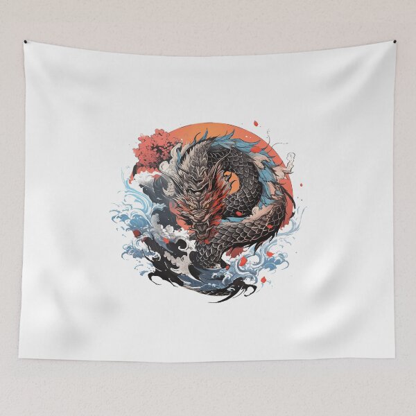 Item preview, Tattoo Style Dragon designed and sold by Lucy Goosy Art.