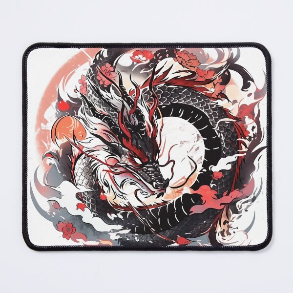 Item preview, Tattoo Style Dragon designed and sold by Lucy Goosy Art.