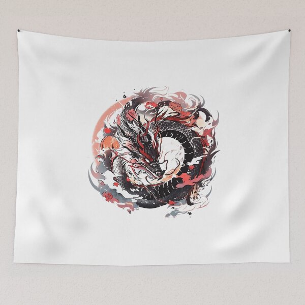 Item preview, Tattoo Style Dragon designed and sold by Lucy Goosy Art.