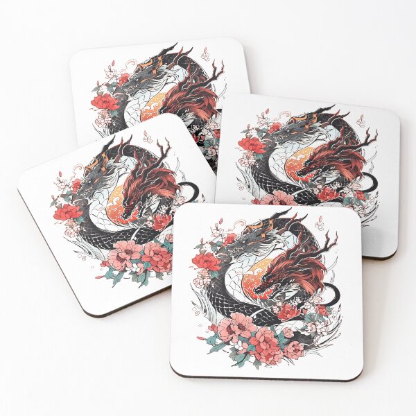 Item preview, Tattoo Style Dragon designed and sold by Lucy Goosy Art.