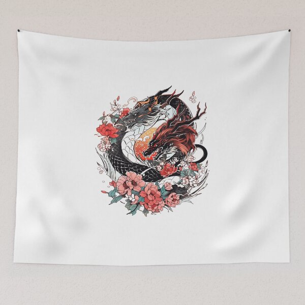 Item preview, Tattoo Style Dragon designed and sold by Lucy Goosy Art.
