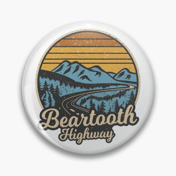 Artikelvorschau, Beartooth Highway Montana Wyoming Retro entworfen und verkauft von Esskay Designs.