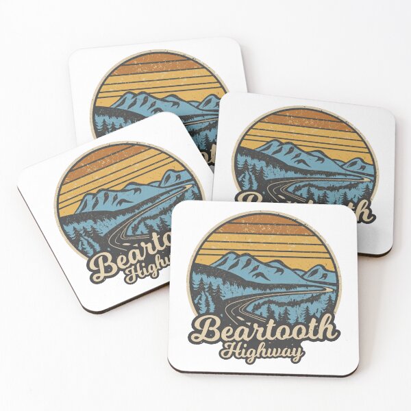 Artikelvorschau, Beartooth Highway Montana Wyoming Retro entworfen und verkauft von Esskay Designs.