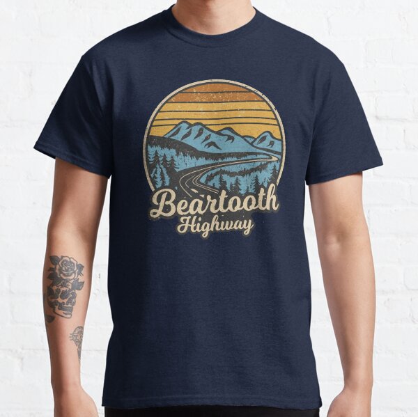 Vista previa del artículo con la obra «Carretera Beartooth Montana Wyoming Retro», diseñado y vendido por Esskay Designs.