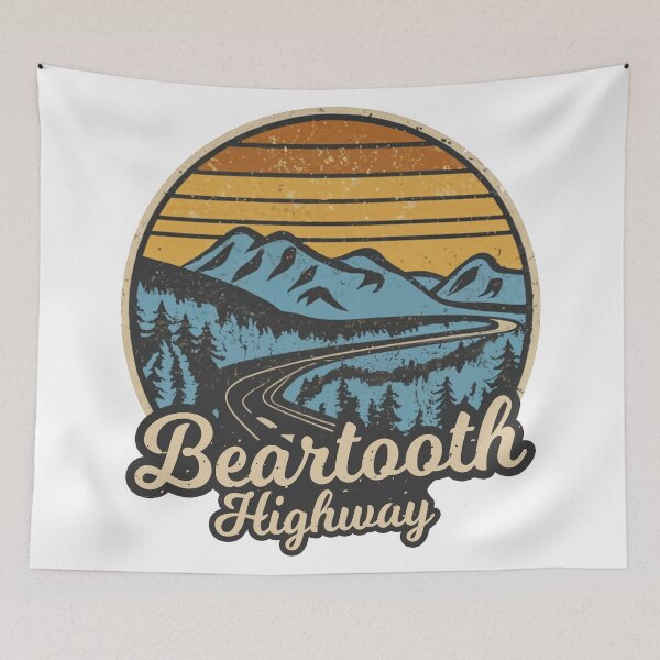 Item preview, Beartooth Highway Montana Wyoming Retro designed and sold by Esskay Designs.