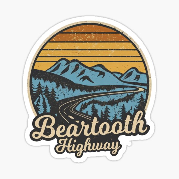 Item preview, Beartooth Highway Montana Wyoming Retro designed and sold by Esskay Designs.