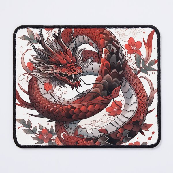 Item preview, Tattoo Style Dragon designed and sold by Lucy Goosy Art.