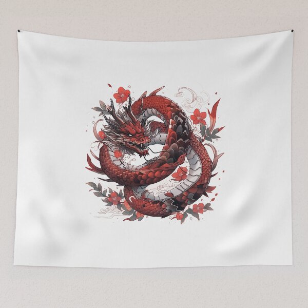 Item preview, Tattoo Style Dragon designed and sold by Lucy Goosy Art.