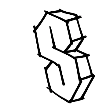 Artwork thumbnail, Cool S Drawing by Childish by Design