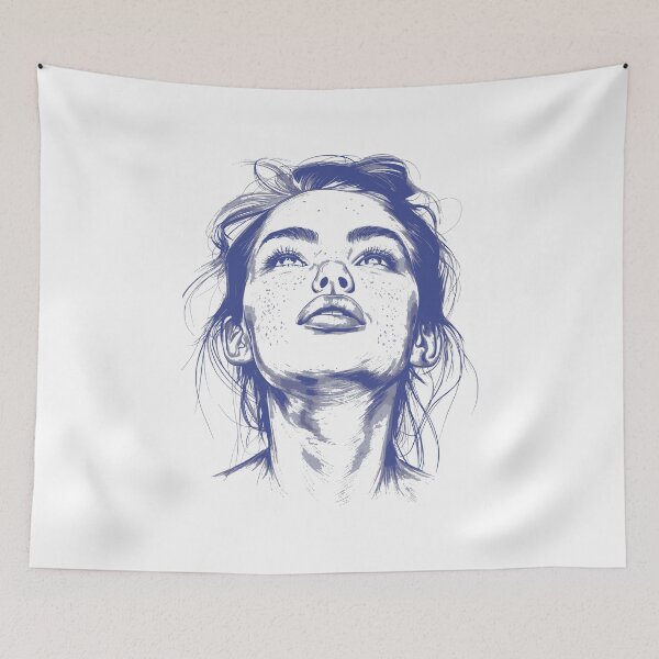 Item preview, Contemplative Beauty Line Art designed and sold by RuyaFab.