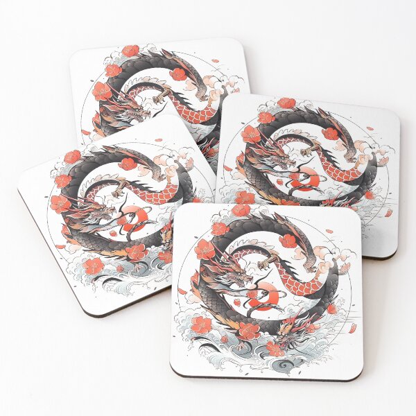 Item preview, Tattoo Style Dragon designed and sold by Lucy Goosy Art.