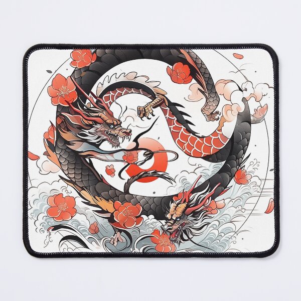Item preview, Tattoo Style Dragon designed and sold by Lucy Goosy Art.