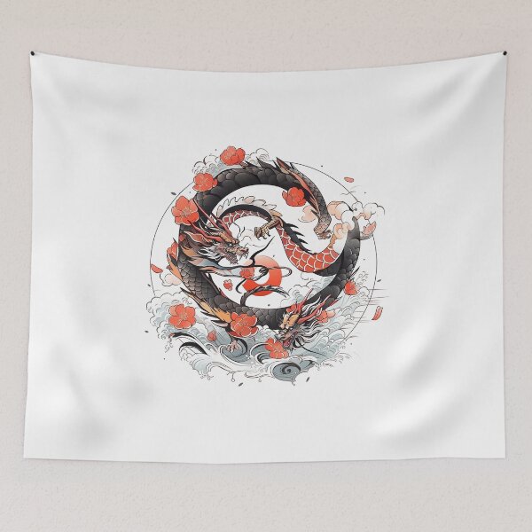 Item preview, Tattoo Style Dragon designed and sold by Lucy Goosy Art.