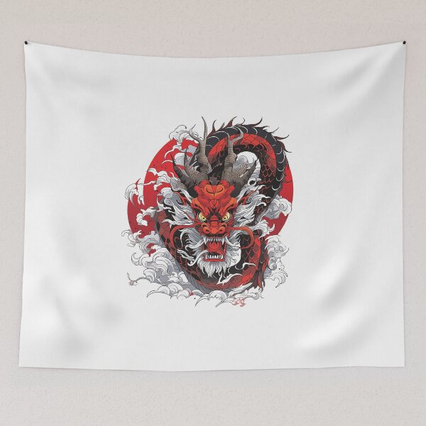 Item preview, Tattoo Style Dragon designed and sold by Lucy Goosy Art.