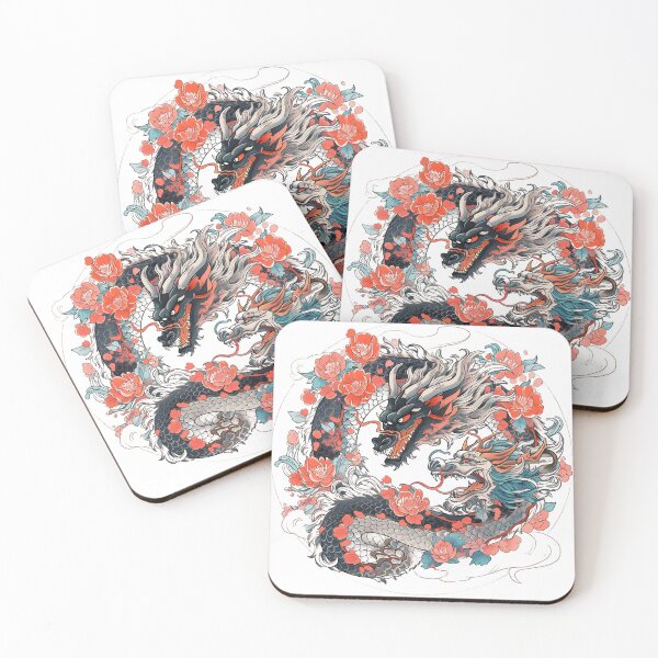Artikelvorschau, Tattoo Style Dragon entworfen und verkauft von Lucy Goosy Art.
