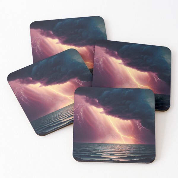 Item preview, Thunderstorm by the sea designed and sold by FlowersColorful.