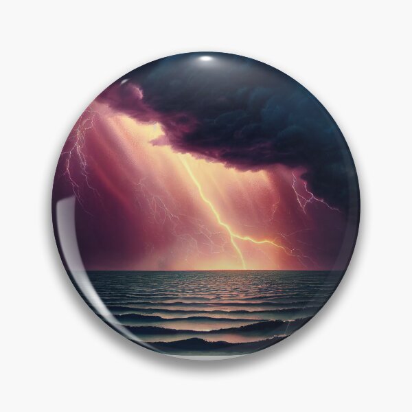 Item preview, Thunderstorm by the sea designed and sold by FlowersColorful.