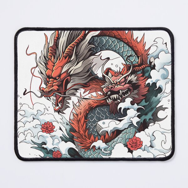 Item preview, Tattoo Style Dragon designed and sold by Lucy Goosy Art.