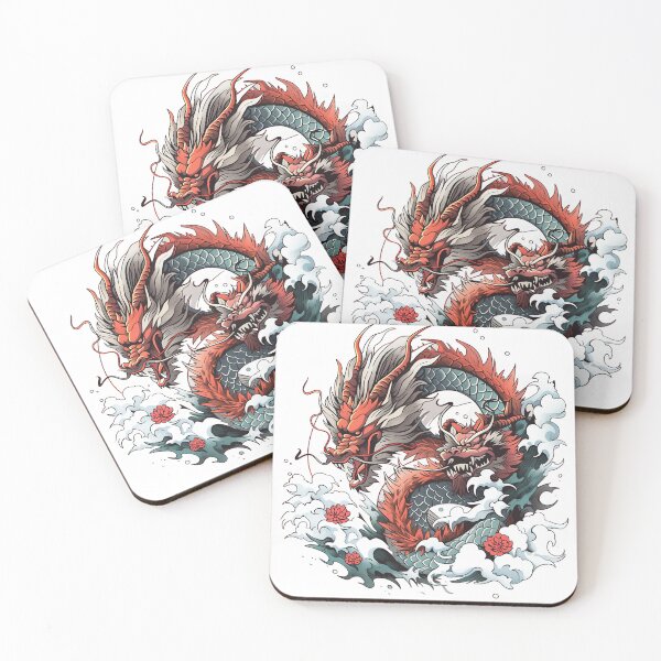 Item preview, Tattoo Style Dragon designed and sold by Lucy Goosy Art.