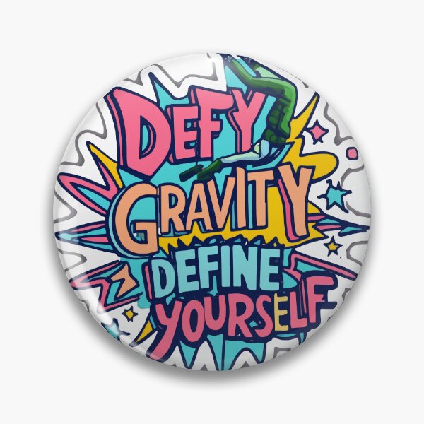 Item preview, Defy Gravity, Define Yourself - Acrobatic Sports Sticker designed and sold by NiftyWrx.