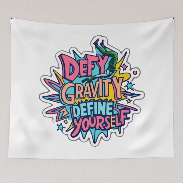 Item preview, Defy Gravity, Define Yourself - Acrobatic Sports Sticker designed and sold by NiftyWrx.