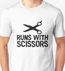 Runs With Scissors - Gift For Joke Sarcastic Unisex T-Shirt