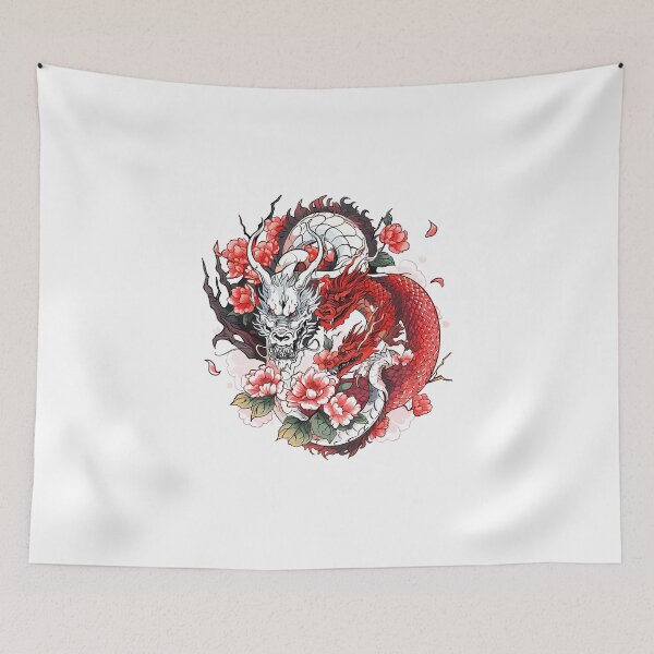Item preview, Tattoo Style Dragon designed and sold by Lucy Goosy Art.