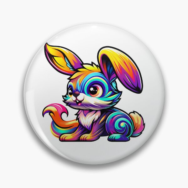 Item preview, Multicolored rabbit designed and sold by lu-print-design.