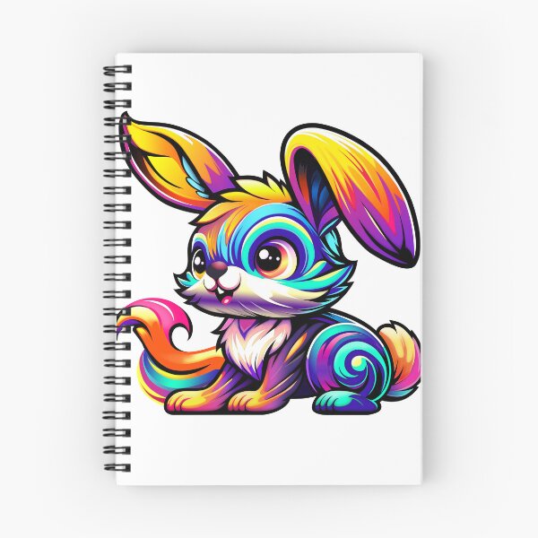 Item preview, Multicolored rabbit designed and sold by lu-print-design.