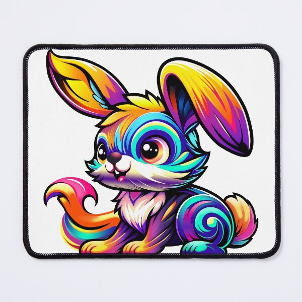 Item preview, Multicolored rabbit designed and sold by lu-print-design.
