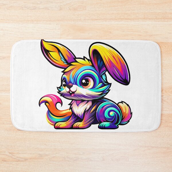 Item preview, Multicolored rabbit designed and sold by lu-print-design.