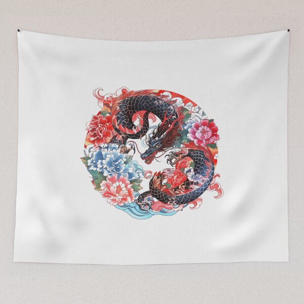 Item preview, Tattoo Style Dragon designed and sold by Lucy Goosy Art.