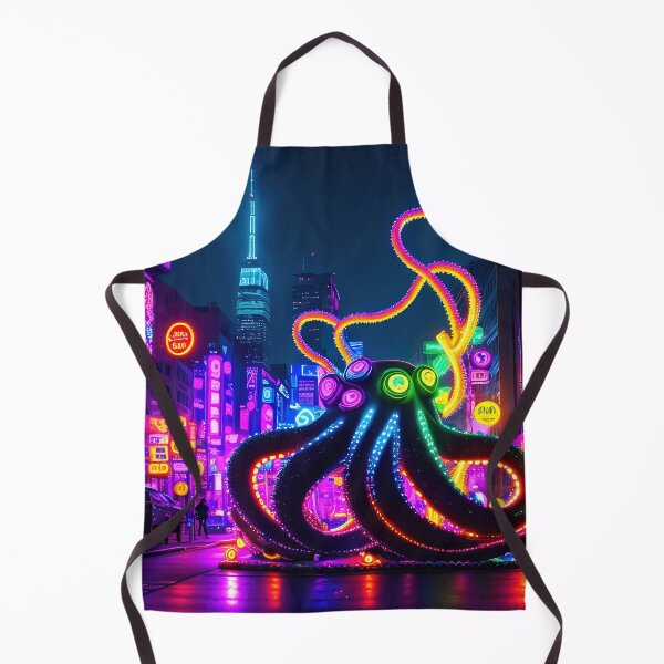 Item preview, Octopus Neon, cool, kids, fantasy, city, animal, cyber designed and sold by Cyber Kids.
