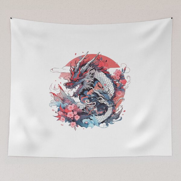 Item preview, Tattoo Style Dragon designed and sold by Lucy Goosy Art.