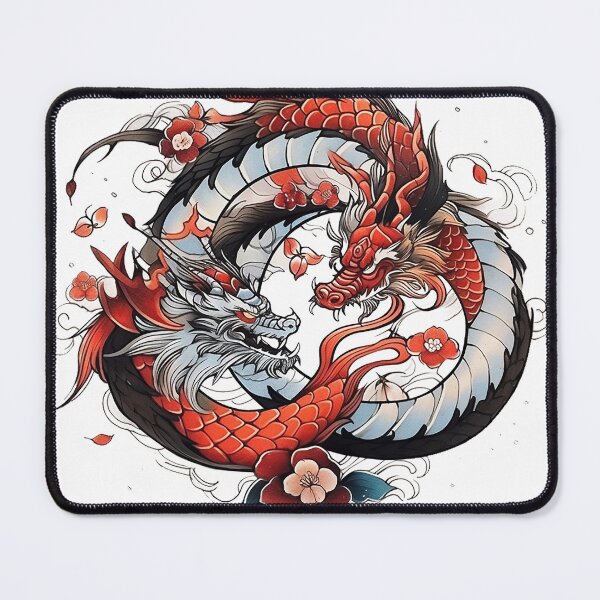 Item preview, Tattoo Style Dragon designed and sold by Lucy Goosy Art.